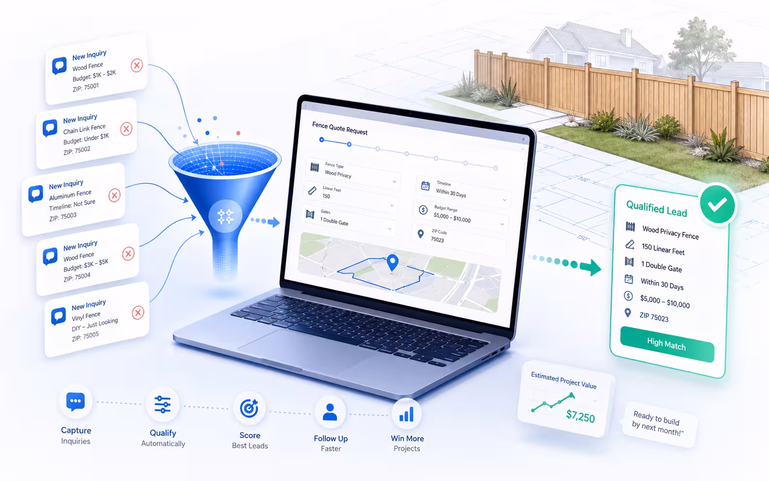 How Top Fence Contractors Qualify Leads Online Before Driving to Estimates